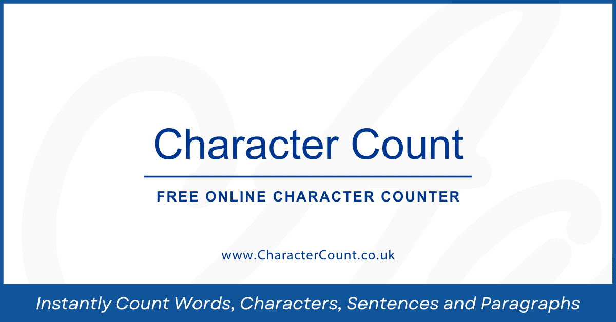 Character Counter - Count Character Online